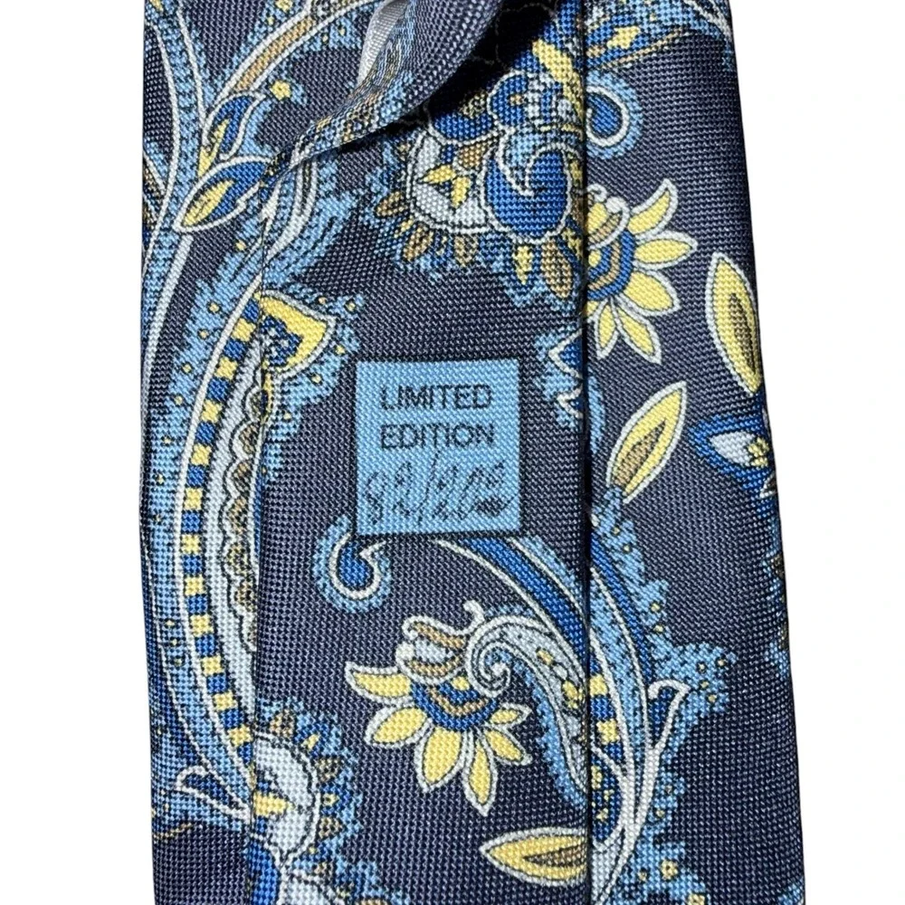 Daniel Cremieux Seven Fold Ltd‎ Edition 82/202 Silk Blend Blue Paisley Tie